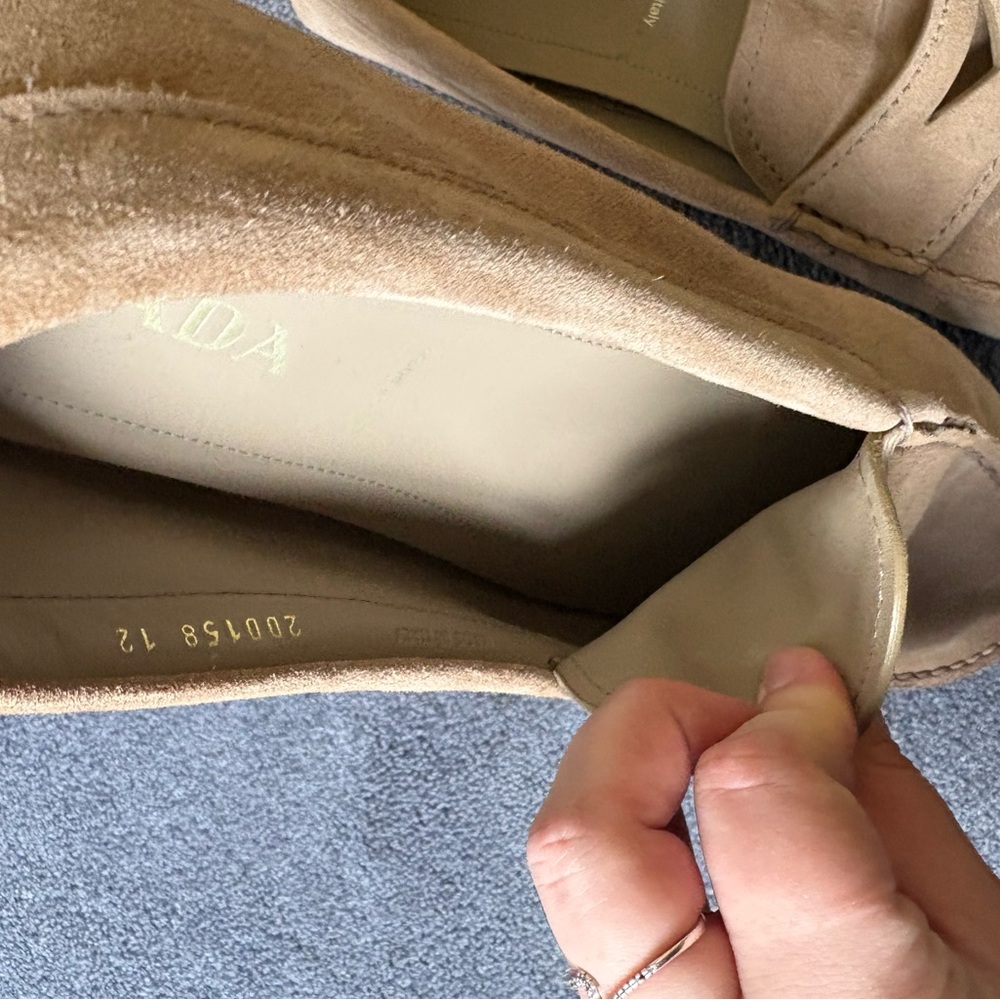 Prada Men's Beige Suede Loafers - Picture 4 of 5